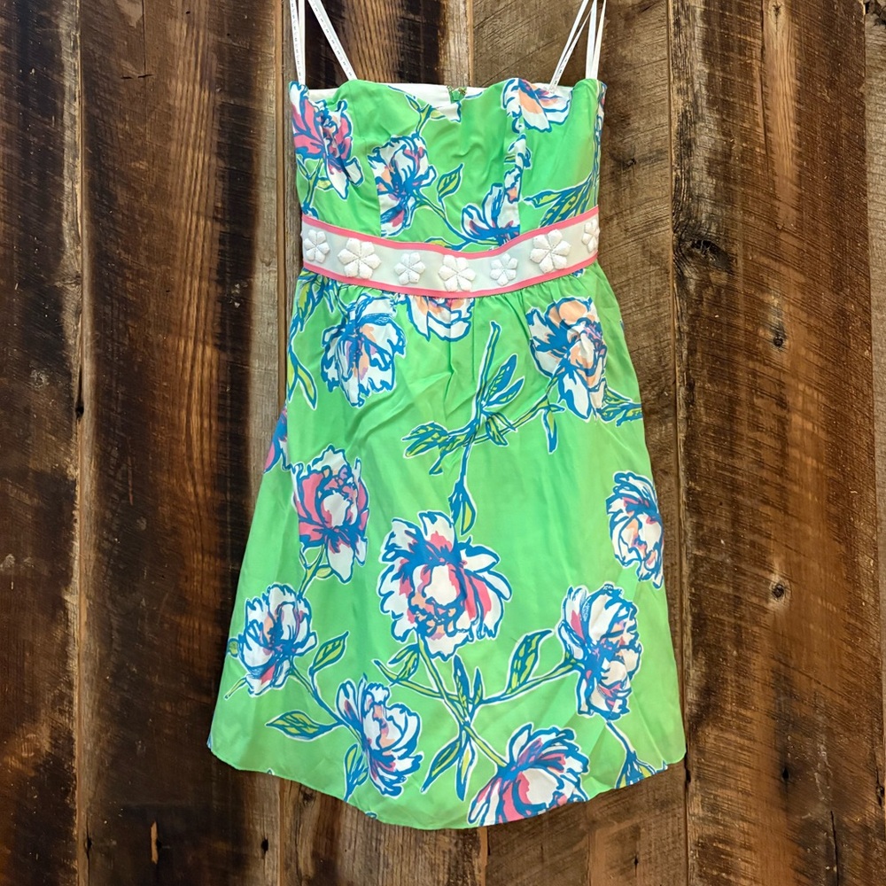 Floral Green Lily Pulitzer Langley Dress